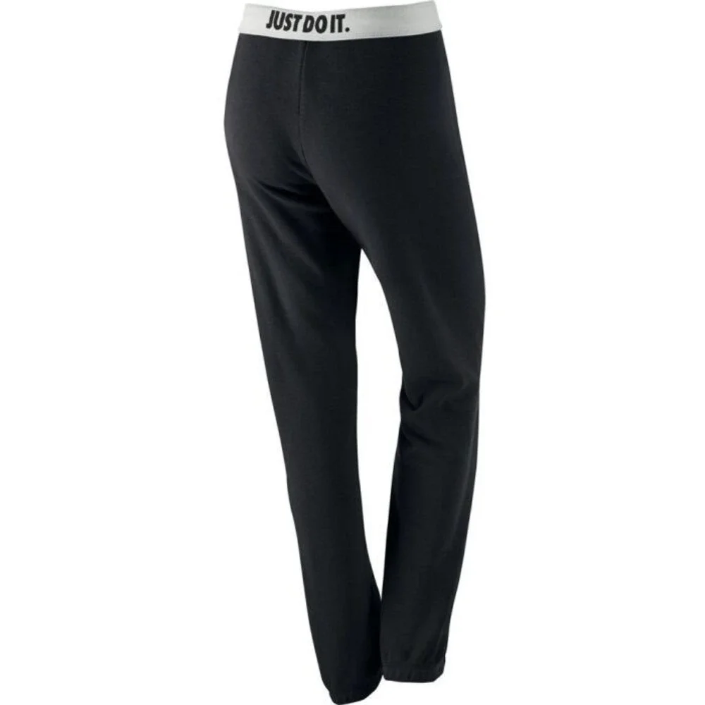 Nike Womens Rally Pants‎ Loose Joggers Black Sweatpants Size M Flip Waistband